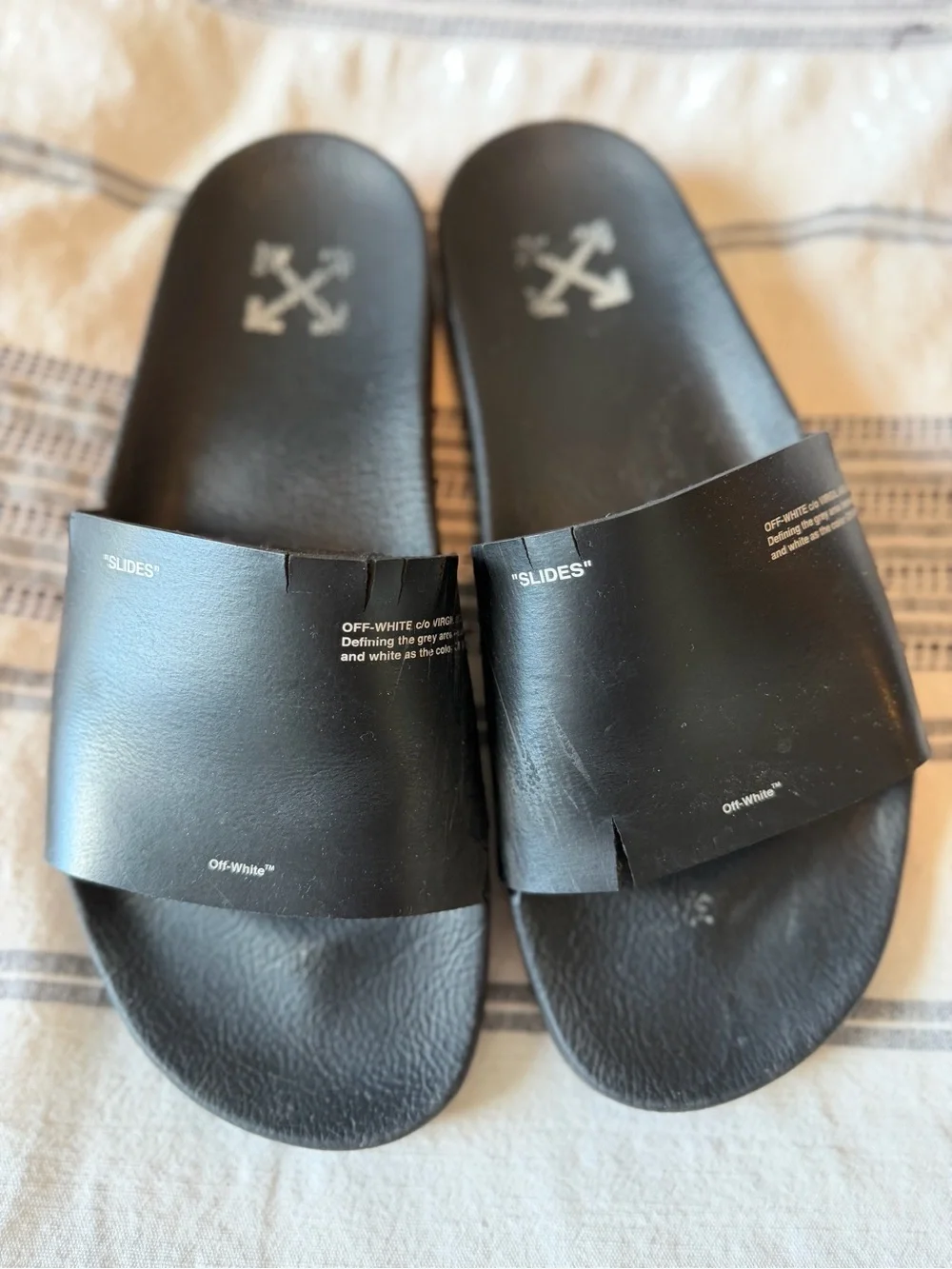 Off-White Black Slide Sandals SS16